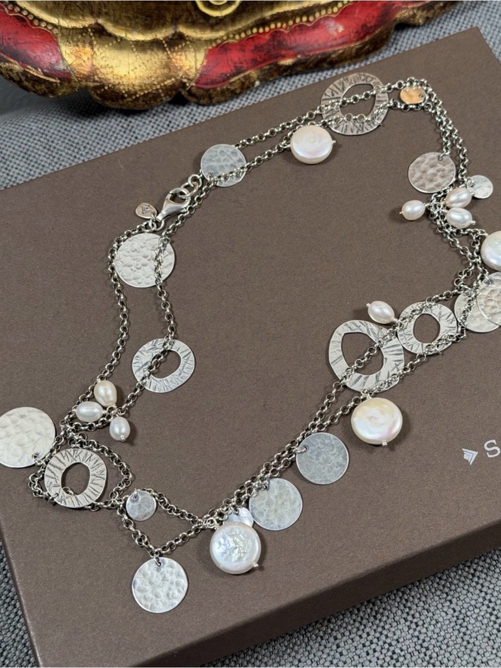 SILPADA N2197 “Pearl Of A Girl” Sterling Silver Pearl Necklace 36”